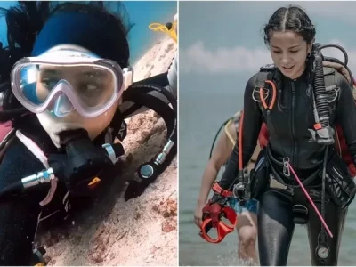 Artis Indonesia hobi diving (Foto: Instagram/prillylatuconsina96, kiranalarasati)