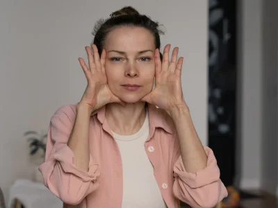 Ilustrasi face yoga untuk peremajaan kulit dan wajah simetris (Foto: Freepik)