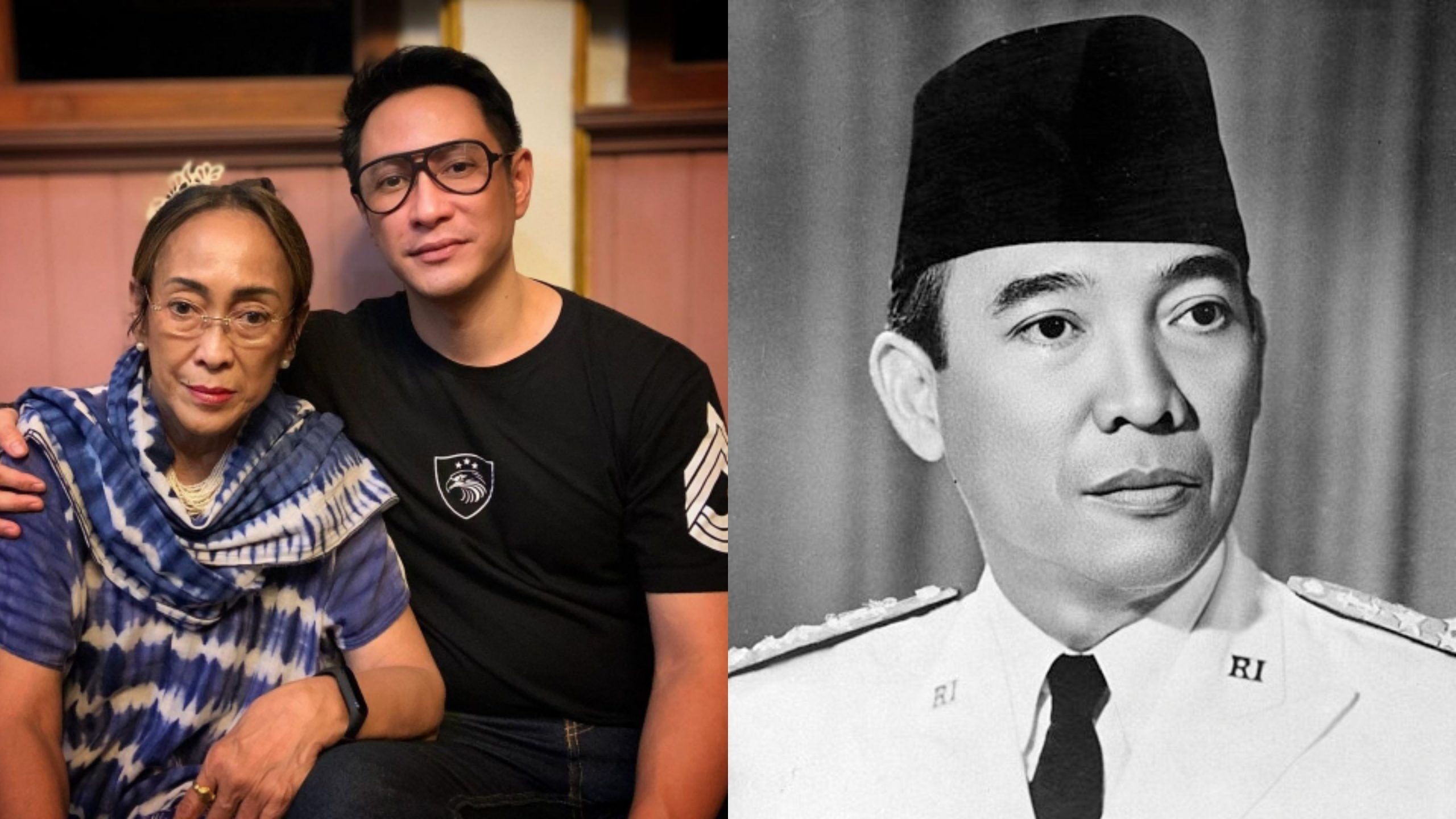 Gusti Paundra merupakan cucu dari Ir. Soekarno (Foto: Instagram/gph_paundrakarnajs dan Wikipedia)