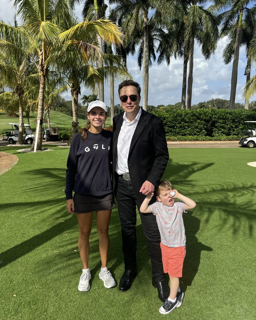 Kai bersama dengan Elon Musk (Foto: X/KaiTrumpGolfs)