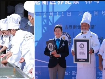 Mie kentang terpanjang di dunia masuk Guinness World Records (Foto: Dok. Guinness World Records)
