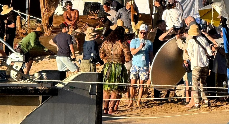 Proses syuting film 'Moana' versi live action (Foto: BACKGRID)