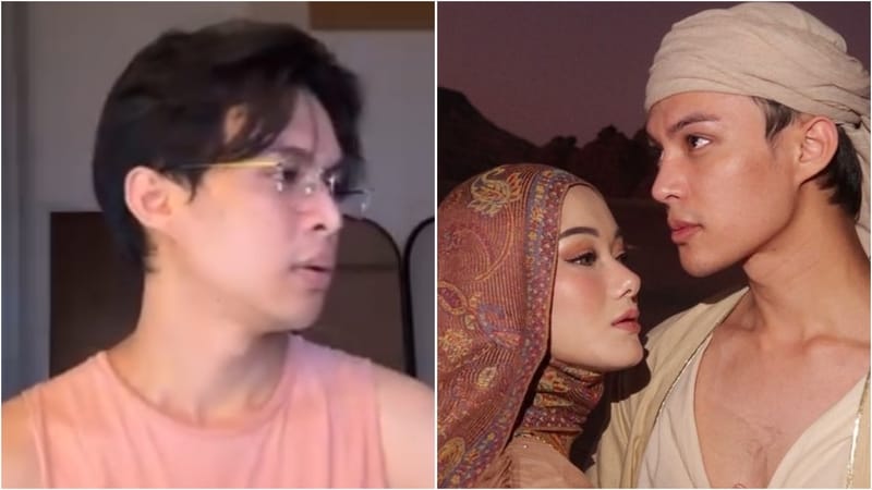 Perbedaan hidung Rey Mbayang dulu (kiri) dan sekarang (kanan) (Foto: Instagram/rey_mbayang)