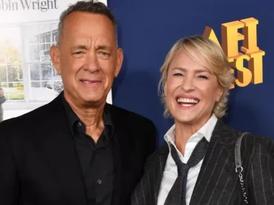 Tom Hanks dan Robin Wright kembali muda di film 'Here' (Foto: Getty Images)