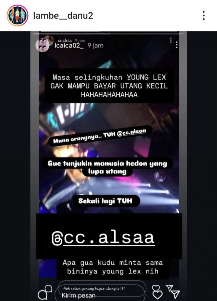 Unggahan tentang perselingkuhan (Foto: Instagram/lambe_danu2)