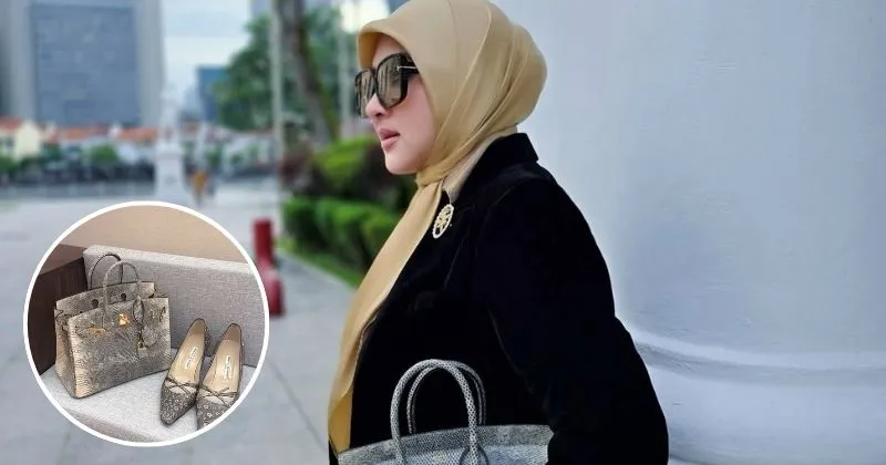 Potret Syahrini Tenteng Tas Mewah Terbuat dari Kulit Biawak