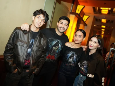 Gandhi Fernando (dua dari kiri) debut sebagai produser di film 'Anak Kunti'. (Foto: Agnes/Nyata)