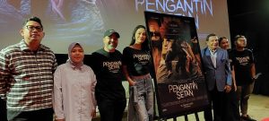 Perilisan trailer dan poster film 'Pengantin Setan' di Kota Kasablanka, Jakarta Selatan, Senin (16/12/2024). (Foto: Agnes/Nyata)