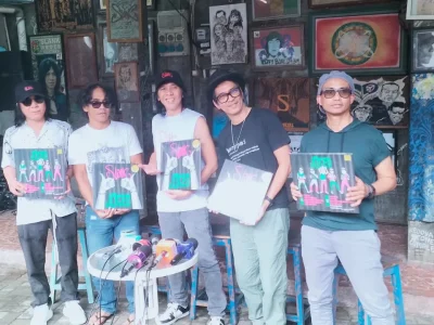 Slank merilis album 'Joged' dalam format vinyl. (Foto: Yanuar/Nyata)