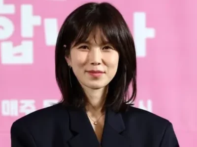 Gong Min Jung saat menghadiri konferensi pers 'Sorry Not Sorry'. Foto: Dok. News1