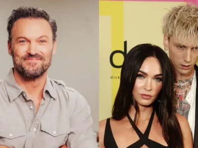 Brian Austin Green menanggapi kabar putusnya Megan Fox dan MGK. Foto: Dok. Kolase Instagram @brianaustingreen, Todd Williamson/Getty