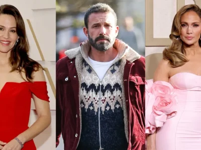 Ben Affleck, Jennifer Lopez, dan Jennifer Garner bertemu di acara anak-anaknya. Foto: Dok. Kolase X @voguemagazine, @GQmagazine