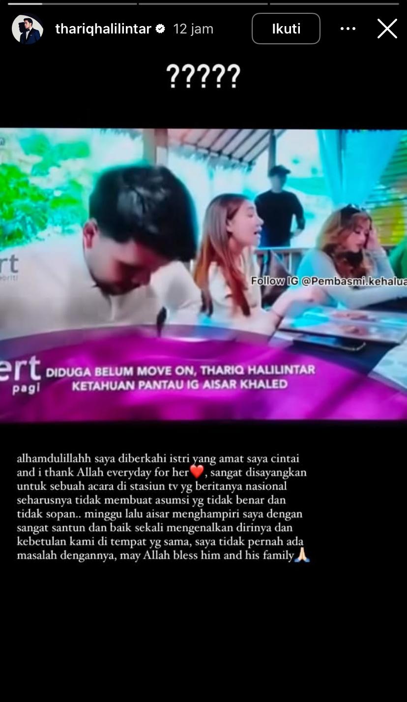 Foto ; Instagram/thariqhalilintar