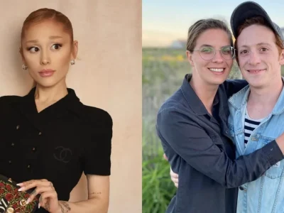 Lilly Jay bikin tulisan yang menyinggung hubungan Ethan Slater dan Ariana Grande. Foto: Dok. Kolase Instagram @arianagrande, @ethanslater