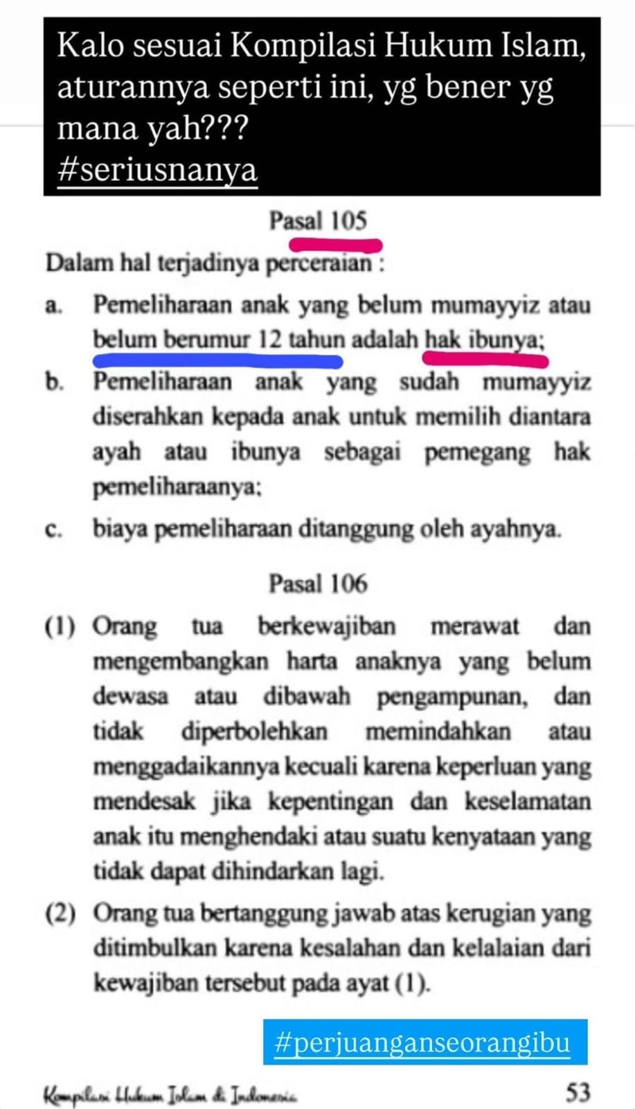 Kompilasi Hukum Islam soal hak asuh anak. Foto: Dok. Instagram @paula_verhoeven