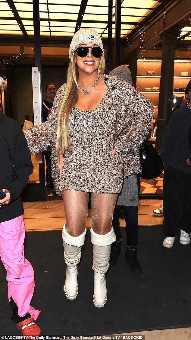 Mariah Carey saat berbelanja di Aspen. Foto: Dok. Backgrid