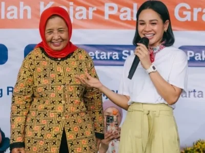 Andien Aisyah dalam pembukaan Sekolah Anak Percaya ke-4 di Jakarta Utara. (Foto: Instagram/andienaisyah)