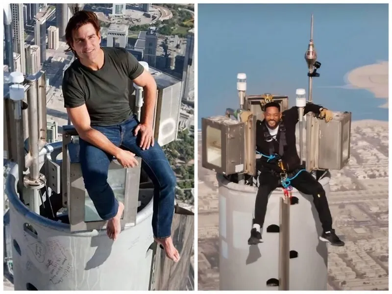 Sederet Selebriti Menantang Maut Naik ke Puncak Burj Khalifa