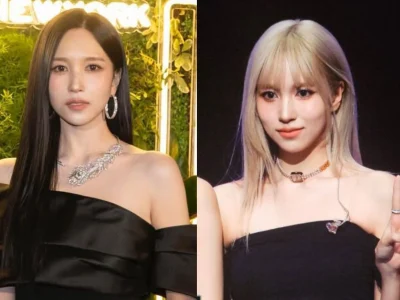 Mina TWICE kembali dengan rambut blonde (Foto: Instagram/mina_sr_my dan X/lovemenow_324)