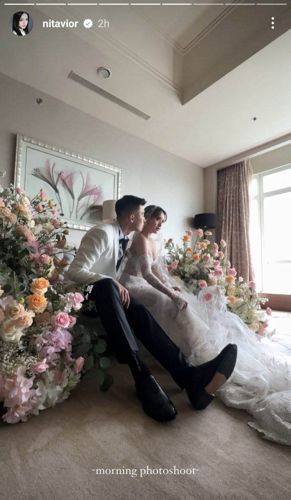 Photoshoot sebelum pemberkatan (Foto: Instagram/nitavior)