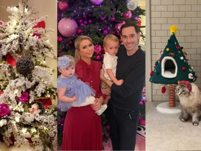 Pohon Natal selebriti hollywood (Foto: Instagram/kourtneykardash/parishilton/jennifer.garner)