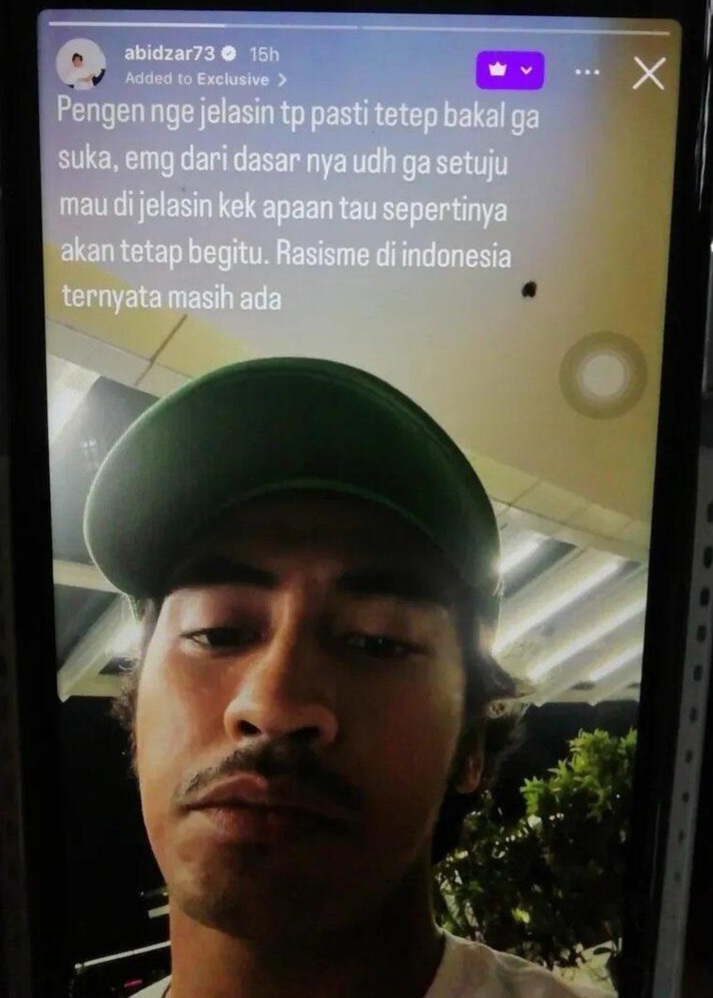 Story Instagram Abidzar (Foto: X/tanyakanrl)