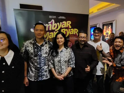 Debut main film, akting Gilda Sahid di film 'Ambyar Mak Byar' dipuji AHY. (Foto: Agnes/Nyata)