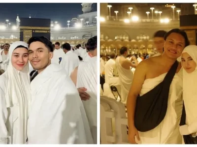 Rizky Febian dan Thariq Halilintar umrah pertama bareng istri. (Foto: Kolase/Instagram/rizkyfbian/thariqhalilintar)
