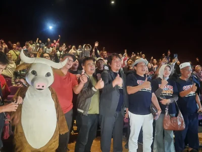 Pemutaran perdana film 'Coto vs Konro' di XXI Kuningan, Jakarta. (Foto: Syukri/Nyata)