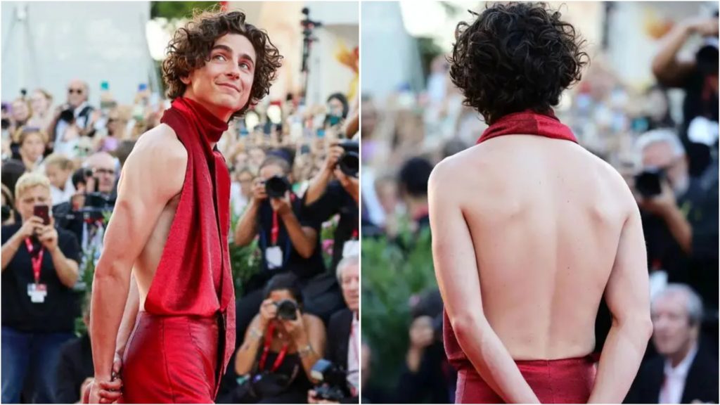 Timothee Chalamet pamer punggung (Foto: Instagram)