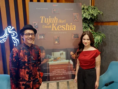 Nugie dan Tissa Biani beradu akting di film '7 Hari untuk Keshia'. (Foto: Bayu/Nyata)