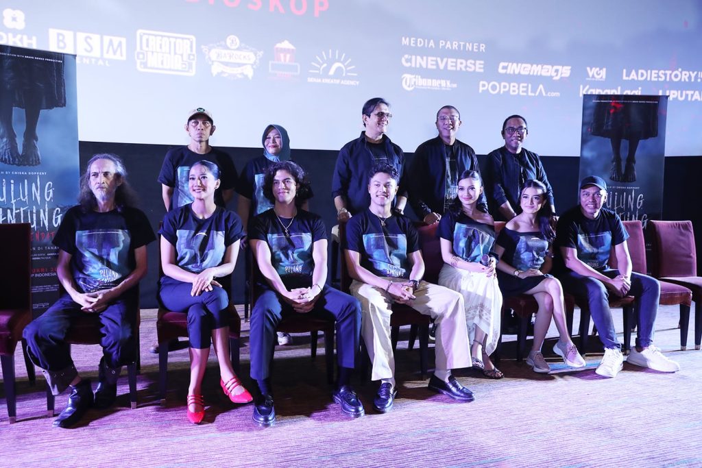 Jumpa pers film horor terbaru 'Pulung Gantung Pati Ngendat' di kawasan Epicentrum, Rasuna Said, Jakarta Selatan, Senin (20/1). (Foto: Bayu/Nyata)