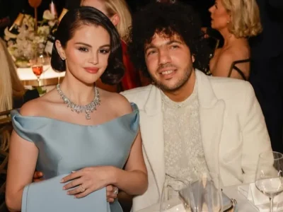 Selena Gomez dan Benny Blanco di Golden Globes 2025. Foto: Dok. Instagram @cbstv