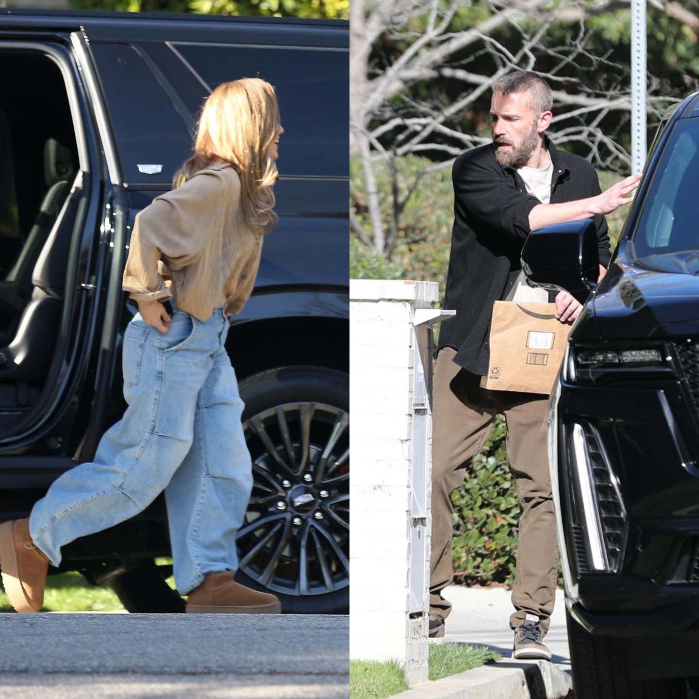 JLo mampir ke rumah Ben Affleck di Los Angeles. Foto: Dok. ROL-Globo/X17online.com
