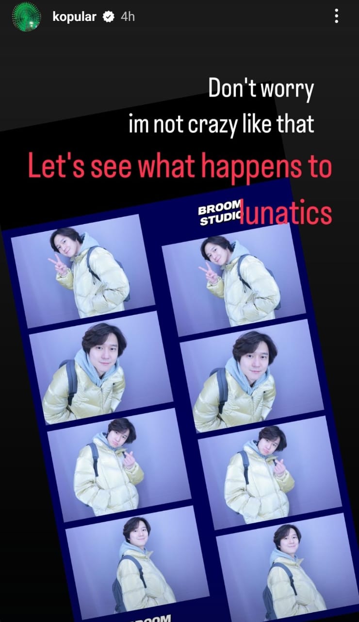 Unggahan story Go Kyung Pyo. Foto: Dok. Instagram @kopular