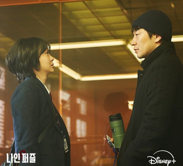 Kim Da Mi dan Son Suk Ku di 'Nine Puzzles'. Foto: Dok. Instagram @disneypluskr