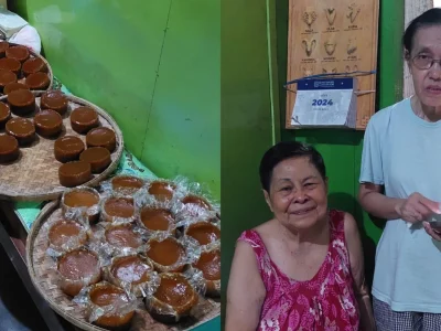 Tok Swie Giok bersama menantunya, Yunia yang meneruskan usaha kue keranjang. Foto: Dok. Farah/Nyata
