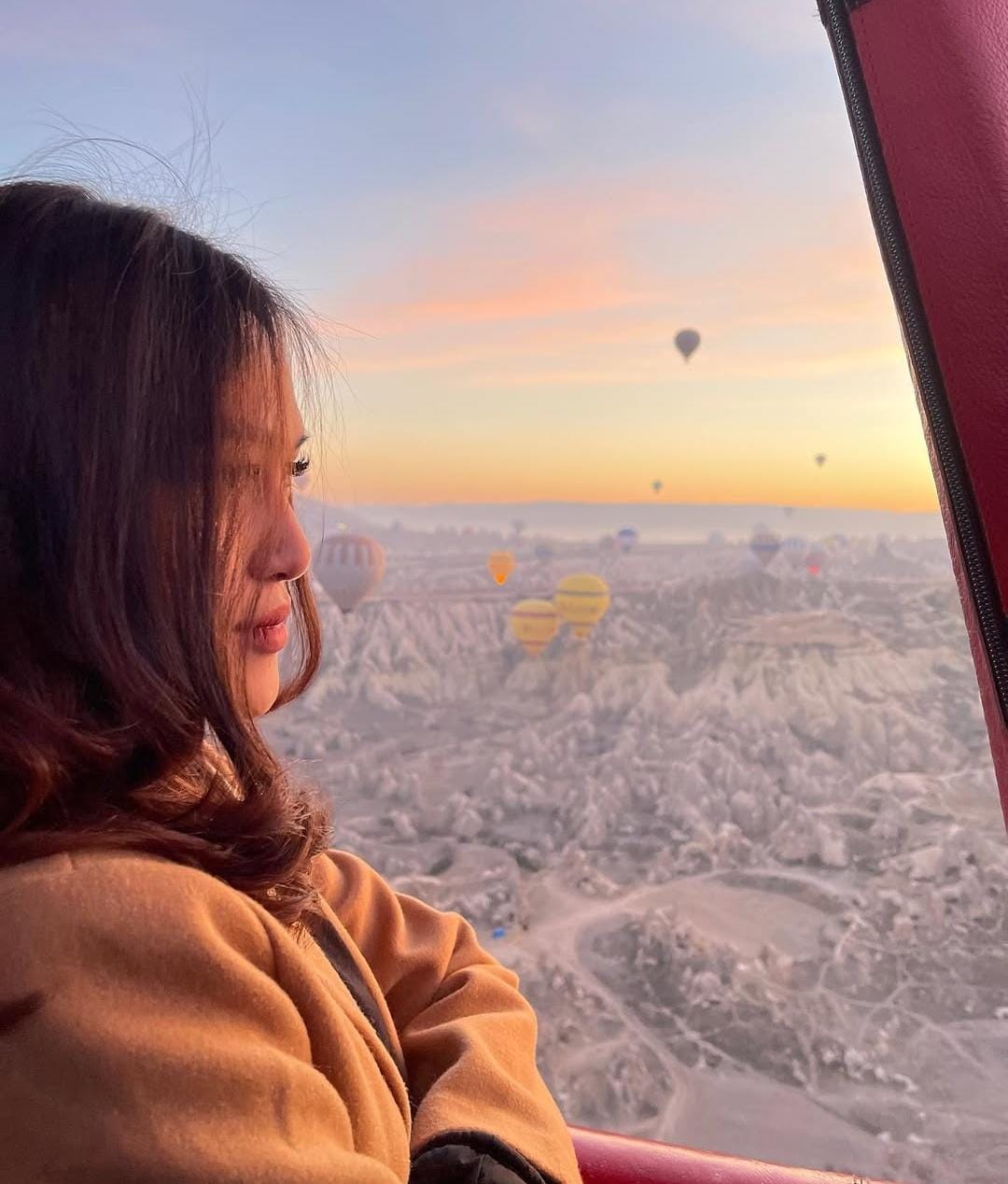 Oshima menikmati pemandangan Cappadocia. Foto: Dok. Instagram @osimayukari
