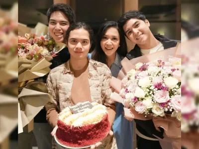 Maia Estianty dapat kejutan ulang tahun dari keluarga (Foto: Instagram/alghazali7)