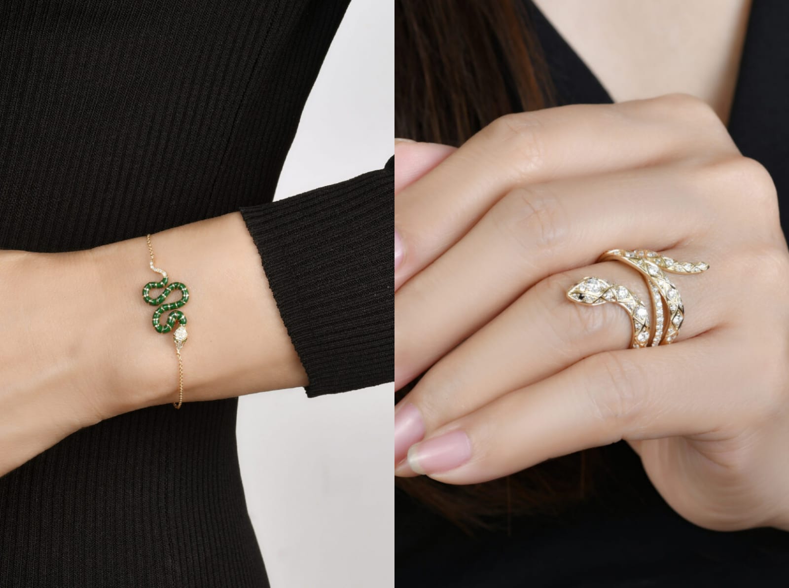 Gelang dan cincin ular dari koleksi Nouvelle Lionheart. Foto: Dok. Lionheart