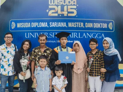 Alfian Andika Yudistira, Wisudawan S2 Tunanetra Pertama di UNAIR. (Foto: Dok. Pri)