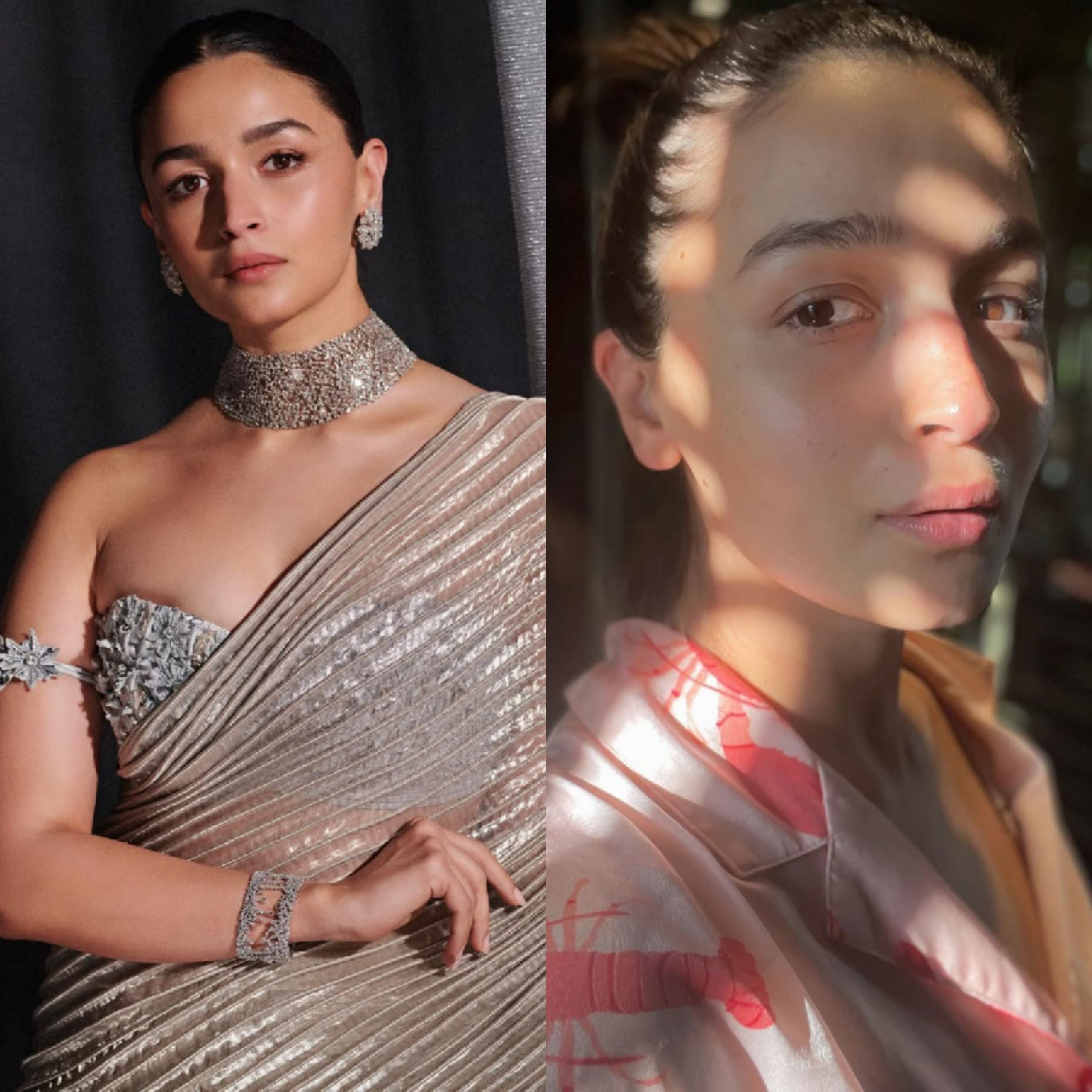 Alia Bhatt saat pakai dan tanpa makeup (Foto: Instagram/aliabhatt)
