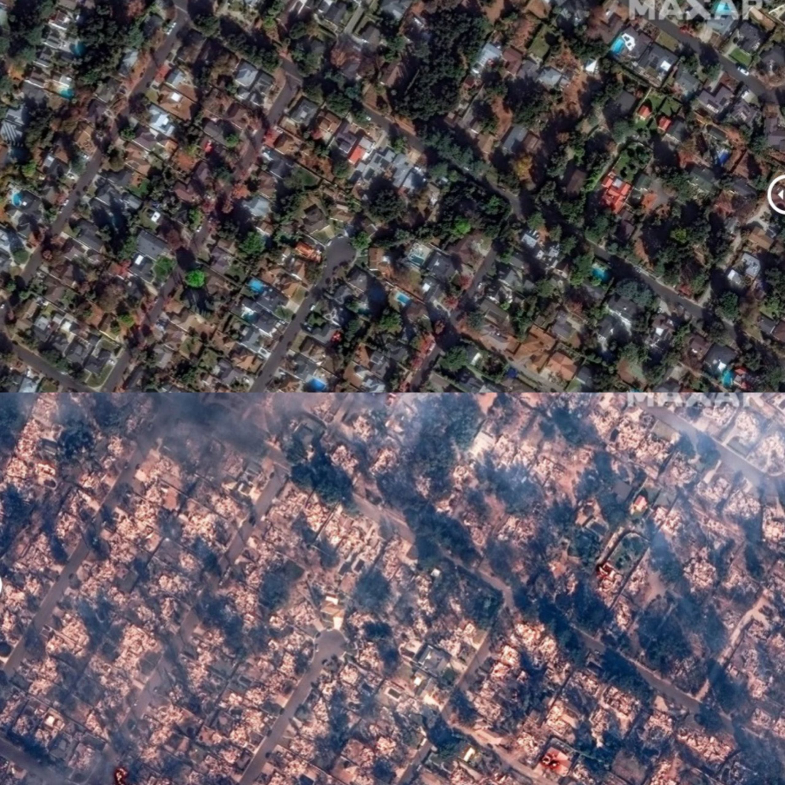 Kawasan Altadena (Foto: Maxar Technologies)