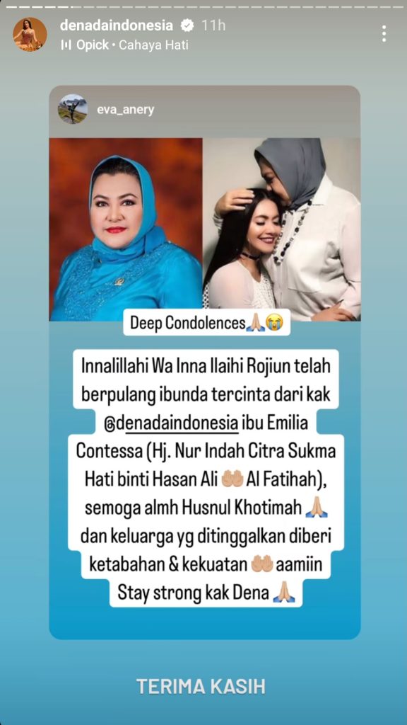 Unggahan yang dibagikan ulang (Foto: Instagram/denadaindonesia)