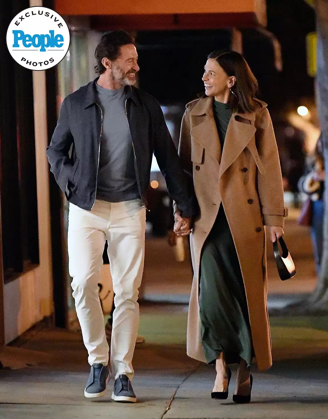 Hugh dan Sutton saat makan malam (Foto: THEIMAGEDIRECT.COM)