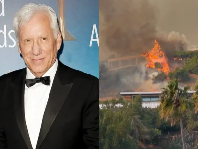 James Woods menangis setelah kehilangan rumah akibat kebakaran Los Angeles (Foto: Getty Images dan X/RealJamesWoods)