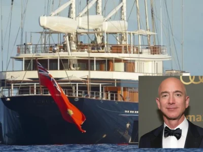 Kemewahan yacht milik Jeff Bezos (Foto: BACKGRID dan Getty Images)