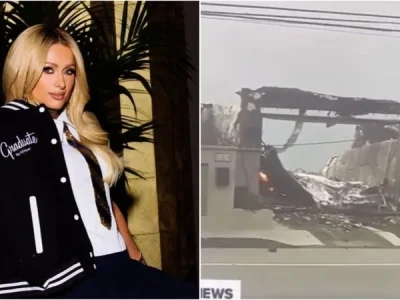 Paris Hilton kunjungi rumahnya yang terdampak kebakaran Los Angeles (Foto: Instagram/parishilton)
