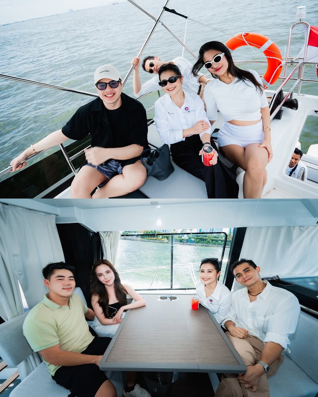 Potret Omara saat menemani Prilly di peresmian Salaya Yacht (Foto: Instagram/prillylatuconsina96)