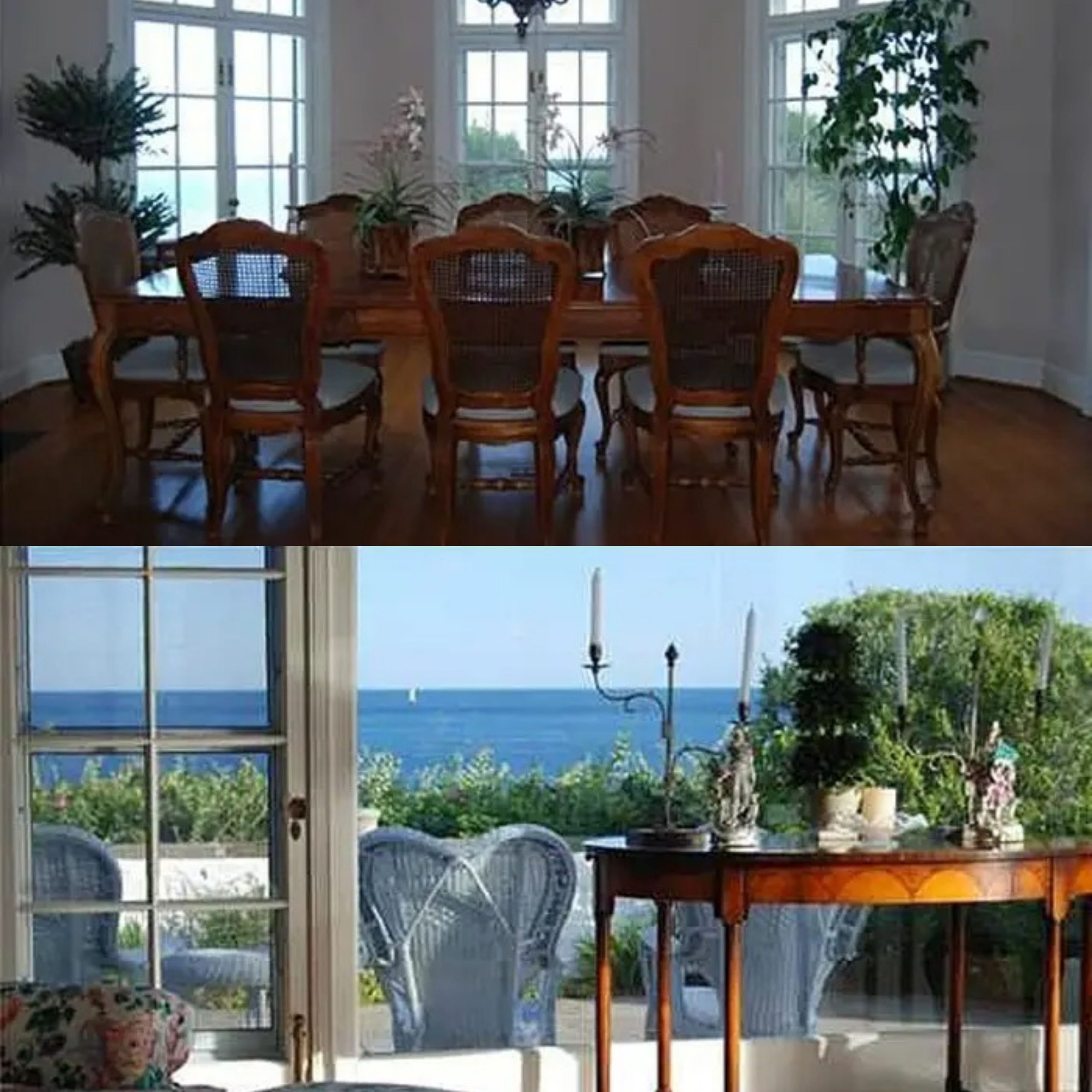 Ruang makan dan pemandangan langsung ke laut (Foto: Zillow)